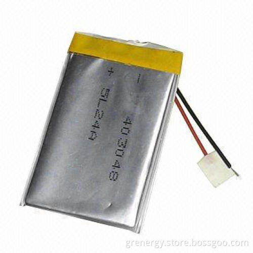 3.7V/550mAh Lithium-ion Polymer Battery with RoHS Mark